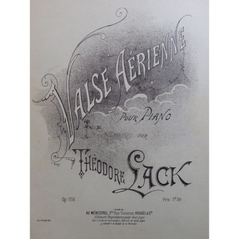 LACK Théodore Valse Aérienne Piano 1892