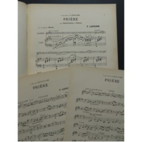 LAPUCHIN F. Prière Piano Violon ou Violoncelle ca1891