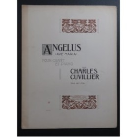 CUVILLIER Charles Angelus Chant Piano 1904