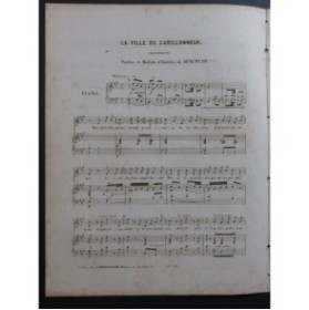 DE BEAUPLAN Amédée La Fille du Carillonneur Chant Piano ca1840