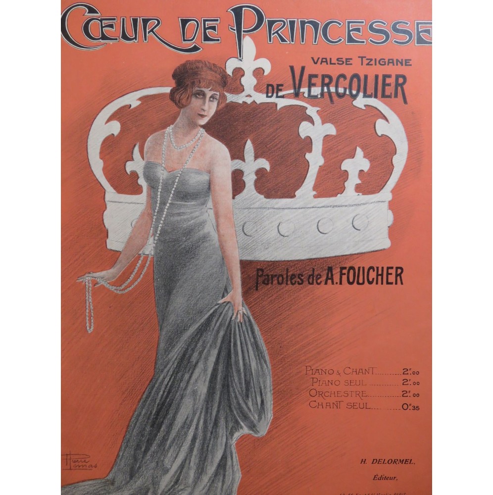 VERCOLIER Jules Coeur de Princesse Piano 1912