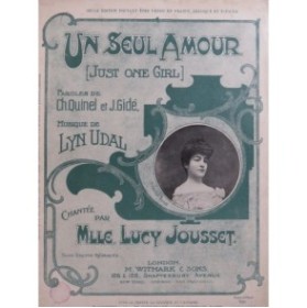 GRACEY Maurice Un Seul Amour Valse Boston Piano 1903