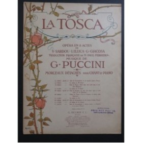 PUCCINI Giacomo La Tosca Solo de Cavaradossi Chant Piano 1903