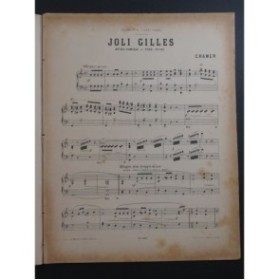 CRAMER Henri Joli Gilles F. Poise Bouquet de Mélodies Piano 1887