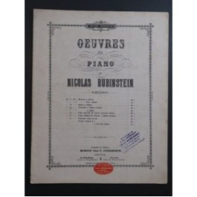 RUBINSTEIN Nicolas Tarantelle op 14 Piano 4 mains 1884