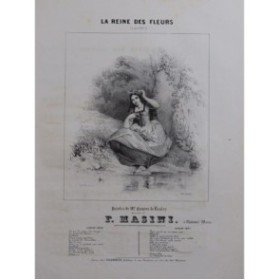 MASINI F. La reine des fleurs Chant Piano ca1840