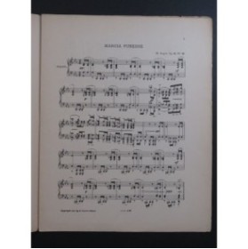 REGER Max Marcia Funebre Piano 1910
