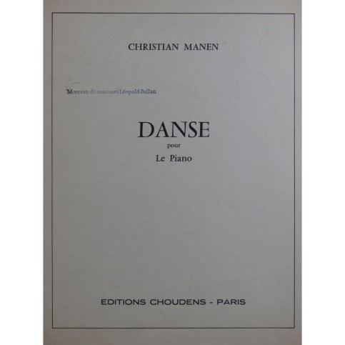 MANEN Christian Danse Piano 1966