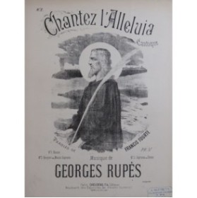 RUPÈS Georges Chantez l'Alleluia Chant Piano ca1890