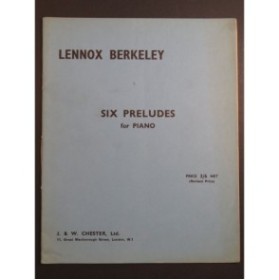 BERKELEY Lennox Six préludes Piano 1948