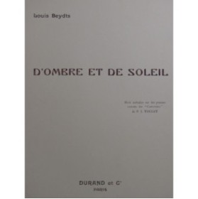 BEYDTS Louis D'ombre et de soleil Chant Piano 1946