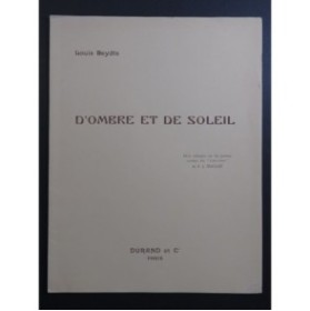 BEYDTS Louis D'ombre et de soleil Chant Piano 1946