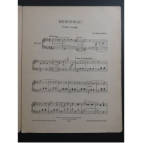 ESTEBAN-MARTI Mensonge ! Piano 1906