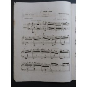 BRISSON Frédéric L'Arabesque Piano ca1850