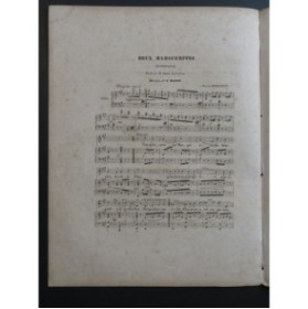 MASINI F. Deux Marguerites Chant Piano ca1840