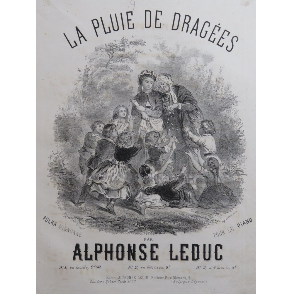 LEDUC Alphonse La Pluie de Dragées Piano ca1866