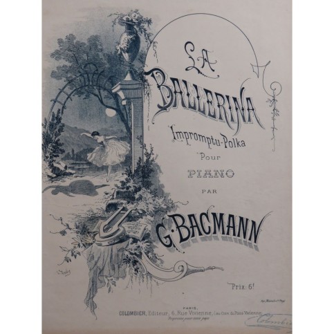 BACHMANN Georges La Ballerina Piano ca1883