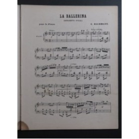 BACHMANN Georges La Ballerina Piano ca1883