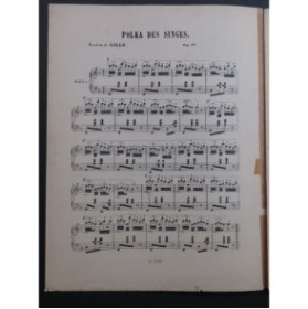 DE LILLE Gaston Polka des Singes Piano ca1890