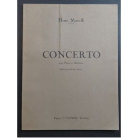 MARTELLI Henri Concerto Dédicace 2 Pianos à 4 mains 1952