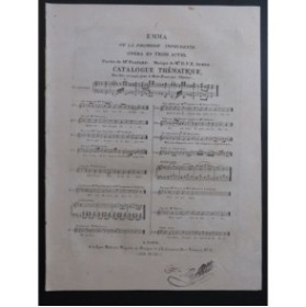 AUBER D. F. E. Emma No 8 Chant Piano ou Harpe ca1821