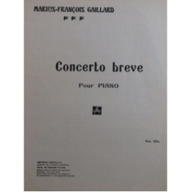 GAILLARD Marius-François Concerto Brève Piano