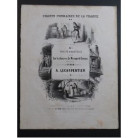 LECARPENTIER Adolphe Bagatelle No 6 Le Ménage de Garçon Piano ca1845