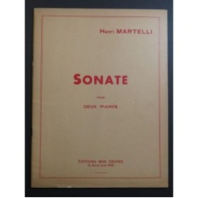 MARTELLI Henri Sonate pour 2 Pianos 4 mains 1951