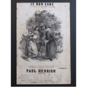 HENRION Paul Le Bon Curé Chant Guitare 1845