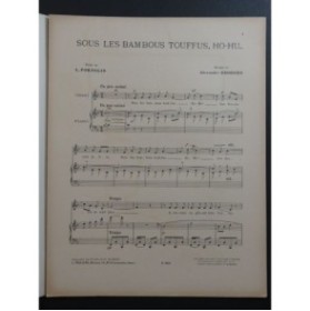 GEORGES Alexandre Sous les bambous touffus, ho-hu Chant Piano 1913