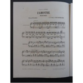 VAN BERGHE Carl Zamoune Piano ca1890