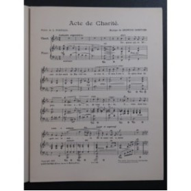 CHRÉTIEN Hedwige Acte de Charité Chant Piano 1902