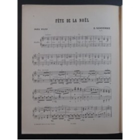 SCHOENSÉE G. Fête de la Noël Piano ca1895