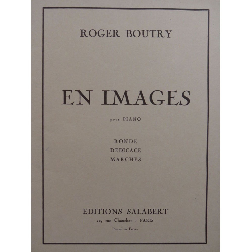 BOUTRY Roger En Images Piano 1957