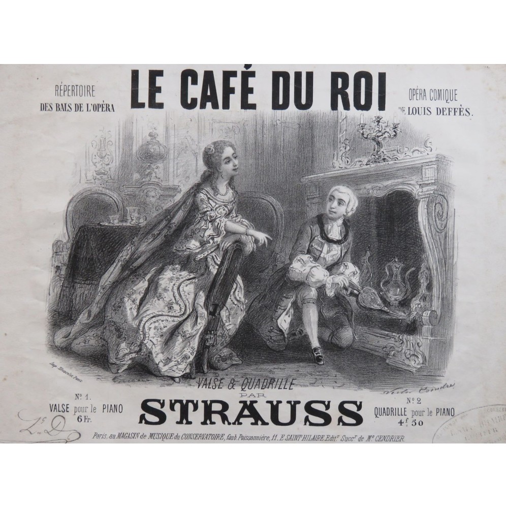 STRAUSS Le Café du Roi Piano ca1850