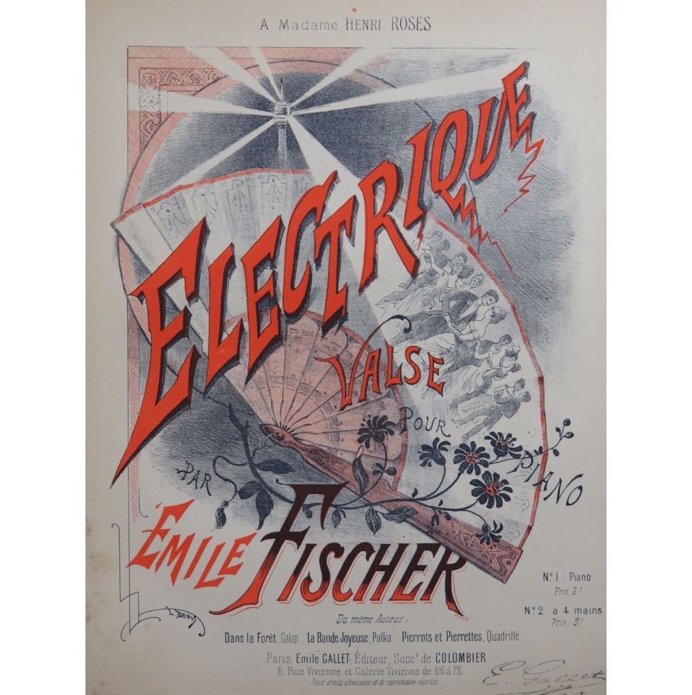 FISCHER Émile Électrique Piano ca1895
