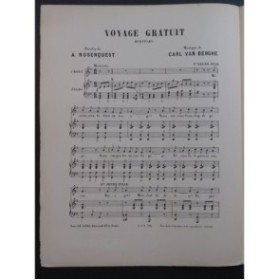 VAN BERGHE Carl Voyage Gratuit Chant Piano ca1880
