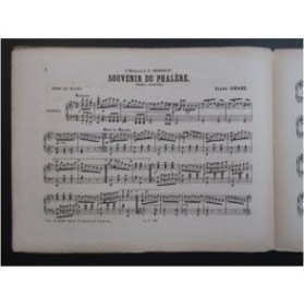 GIRARD Xavier Souvenir du Phalère Polka Mazurka Piano ca1876