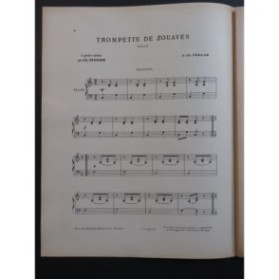 FERLUS Charles Trompette de Zouaves Polka Piano 4 mains ca1895
