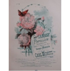 MORITZ Carl La Rose et le Papillon Valse Piano 4 mains ca1890