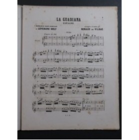 LEFÉBURE-WÉLY La Guadiana Espagne Piano 4 mains 1876