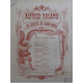 BALAND Alfred Rossignol et Fauvette Grande Valse Piano 4 mains ca1890
