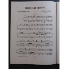 BALAND Alfred Rossignol et Fauvette Grande Valse Piano 4 mains ca1890