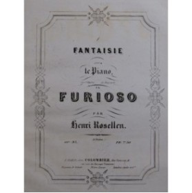 ROSELLEN Henri Fantaisie sur Il Furioso Piano ca1850