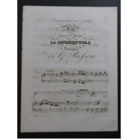ROSSINI G. La Cenerentola No 5 Air Chant Piano ca1830