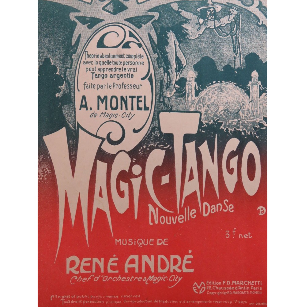 ANDRÉ René Magic-Tango Argentin Piano 1913