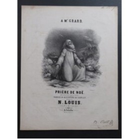 LOUIS N. Prière de Noë Chant Piano ca1840