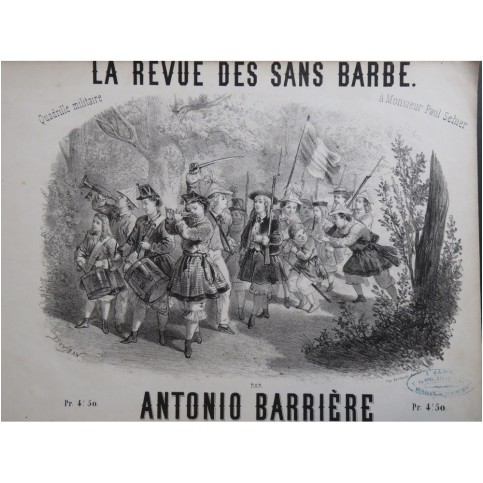 BARRIÈRE Antonio La revue sans barbe Piano ca1850