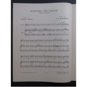 MARCHETTI F. D. Amours de Paris Chant Piano 1904