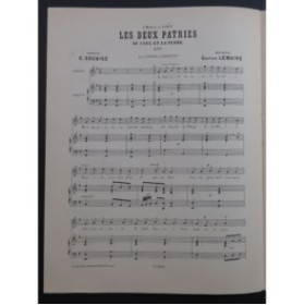 LEMAIRE Gaston Les Deux Patries Chant Orgue ca1895
